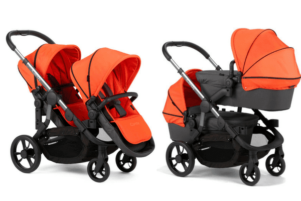 Icandy orange double outlet pram