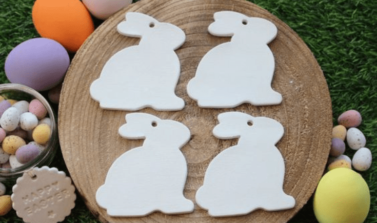 Easter Bunny Decorations Spring Home Decor Bunny Figurines(Resurrection  Protein Rabbit )